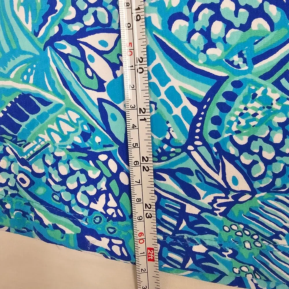 IBKUL Krista Blue Turquoise Short Sleeve Mock Neck 1/4 Zip Golf Tennis Shirt S